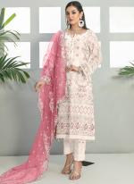 Georgette Pink Eid Wear Embroidery Work Pakistani Suit